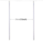 Luz Decorativa LED, Diâmetro do Tubo: 1,2cm, AC 100-240V, Plugue US, EU Opcional, 8 Unidades 50cm/Azul, 8 Unidades 50cm/Colorido, 8 Unidades 50cm/Branco