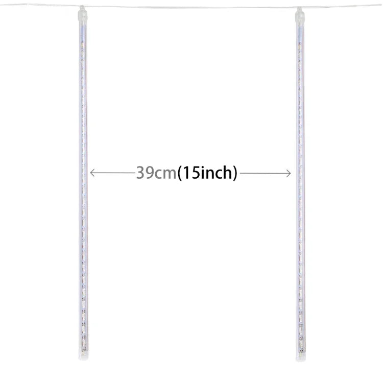 Luz Decorativa LED, Diâmetro do Tubo: 1,2cm, AC 100-240V, Plugue US, EU Opcional, 8 Unidades 50cm/Azul, 8 Unidades 50cm/Colorido, 8 Unidades 50cm/Branco