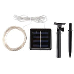 Luz de Fios de Arame Prateado com Painel Solar, 20m, 200 LEDs SMD 0603, Luz de Fadas Decorativa, DC 5V, 20m 200 LEDs Luz Colorida, 20m 200 LEDs Luz Branca