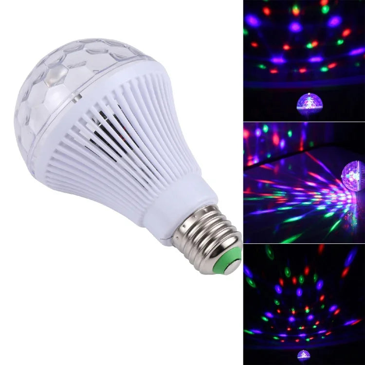 Lâmpada LED de Palco Rotativa de Cor Completa E27, AC 85-260V