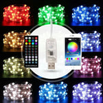 Decoração de Natal Luz de Fios de Cobre USB com Controlo Remoto e APP Bluetooth para Telemóvel, Comprimento: 20m 200 LEDs, Controlo Remoto e APP, Comprimento: 20m 200 LEDs