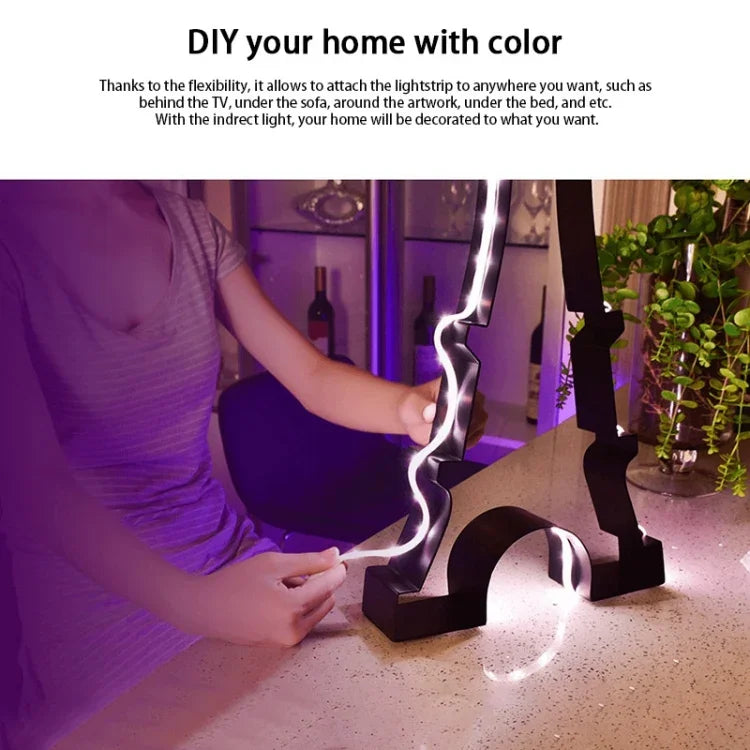 Tira LED de Extensão Inteligente Xiaomi Youpin Yeelight com Controlo Remoto APP WiFi, Comprimento: 1m