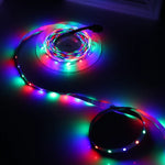 Luz de Corda LED RGB 2835 SMD, 60 LEDs/m, Comprimento: 5m, 12V 2A 100-240V, com Controlo Remoto de 44 Teclas, LED RGB 2835 SMD, 5m, com Controlo Remoto de 44 Teclas