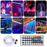 Luz de Corda LED RGB 2835 SMD, 60 LEDs/m, Comprimento: 5m, 12V 2A 100-240V, com Controlo Remoto de 44 Teclas, LED RGB 2835 SMD, 5m, com Controlo Remoto de 44 Teclas