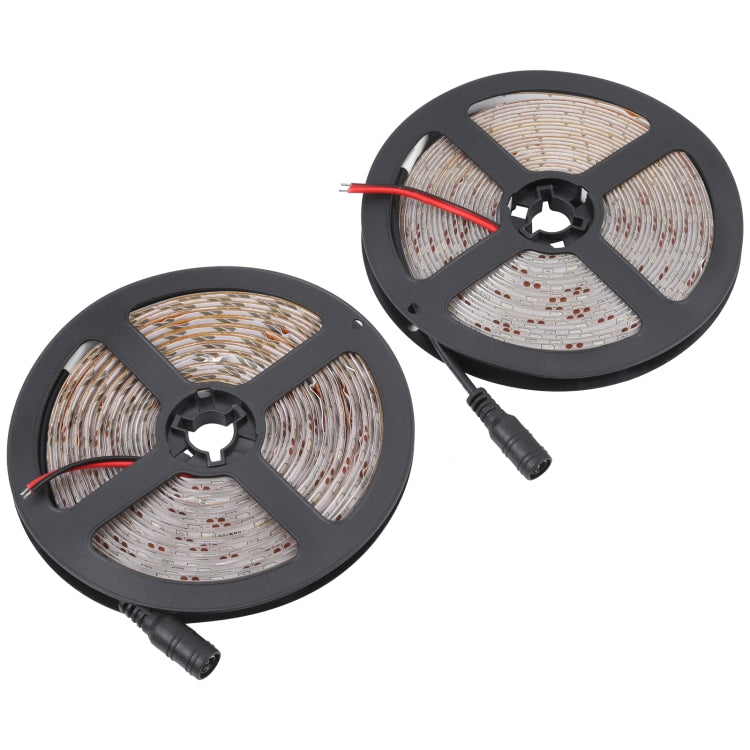 2 Unidades de Luz de Corda LED 2835 SMD Regulável, Luz Branca / Luz Branca Quente, 60 LEDs/m, Comprimento: 5m, 12V 2A 100-240V, LED 2835 SMD, 5m x 2