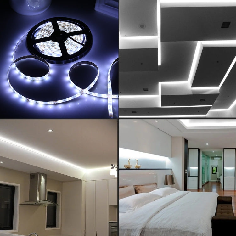 2 Unidades de Luz de Corda LED 2835 SMD Regulável, Luz Branca / Luz Branca Quente, 60 LEDs/m, Comprimento: 5m, 12V 2A 100-240V, LED 2835 SMD, 5m x 2