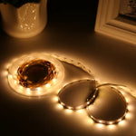 2 unidades de Placa Nú 5050 SMD RGB LED Fita de Luz, 30 LEDs/m, Comprimento: 5m, 12V 2A 100-240V, com Controlador Doodle de 24 Teclas, 5050 SMD RGB LED, 5m x 2