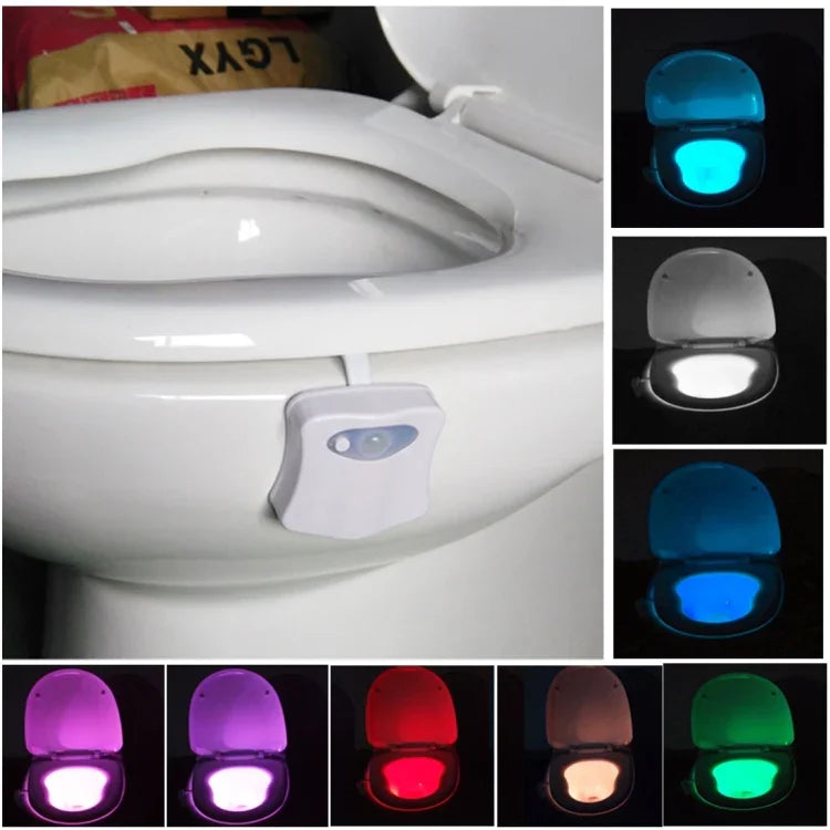 Luzes Noturnas LED para Interior com Sensor de Movimento, 8 Cores, Luz para Tampa de Sanita, LED1660, LED1660US
