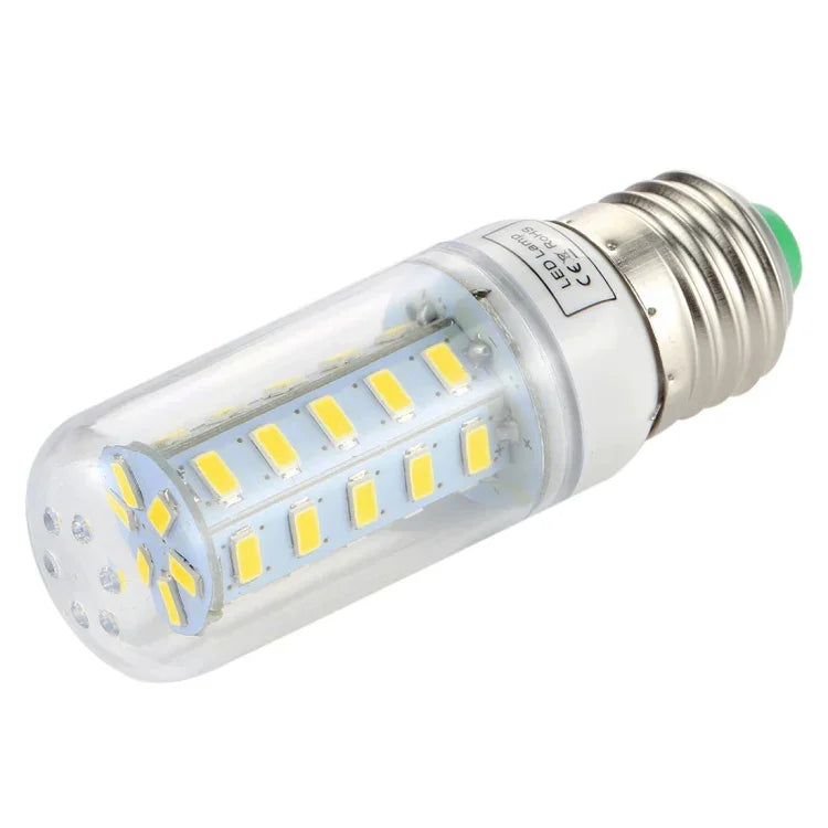 Lâmpada Economizadora SMD 5730, DC 12-30V, E27 36 LEDs Luz Branca, E27 36 LEDs Luz Branco Quente
