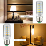 Lâmpada Economizadora SMD 5730, DC 12-30V, E27 36 LEDs Luz Branca, E27 36 LEDs Luz Branco Quente