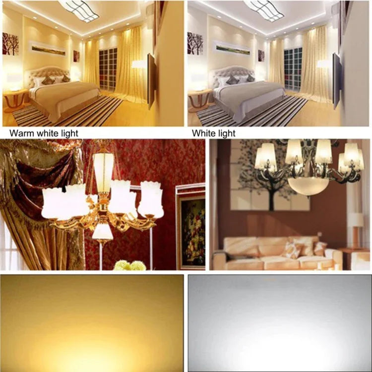 Lâmpada Economizadora SMD 5730, DC 12-30V, E27 36 LEDs Luz Branca, E27 36 LEDs Luz Branco Quente