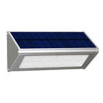 Luz de Parede Triangular com Sensor, 800 LM 48 LEDs SMD 2835, Painel Solar e Interruptor Oculto para Jardim / Pátio / Campismo Exterior (Prateado)