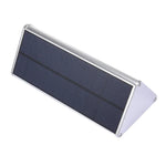 Luz de Parede Triangular com Sensor, 800 LM 48 LEDs SMD 2835, Painel Solar e Interruptor Oculto para Jardim / Pátio / Campismo Exterior (Prateado)