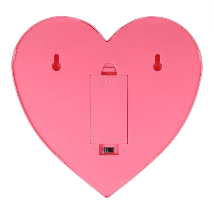 Luz de Mesa para Festa e Casamento Alimentada por 2 Pilhas AA, Coração (Rosa)