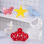 Luz de Mesa para Festa e Casamento Alimentada por 2 Pilhas AA, Pentagrama (Azul), Pentagrama (Branco), Pentagrama (Amarelo)
