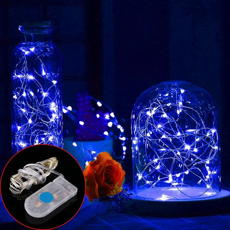 20 LEDs SMD 0603 IP65 Impermeável, Pilhas Botão CR2032, Luz Azul 2m, Luz Verde 2m, Luz Vermelha 2m
