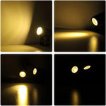 Foco Solar 3W Um para Três para Exterior, IP65 Impermeável, Lâmpada de Relva com Indução por Controlo de Luz, Fluxo Luminoso: 300-400lm (Fixação Cíclica RGB), Um para Três