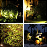 Foco Solar 3W Um para Três para Exterior, IP65 Impermeável, Lâmpada de Relva com Indução por Controlo de Luz, Fluxo Luminoso: 300-400lm (Fixação Cíclica RGB), Um para Três