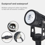 Foco Solar 3W Um para Três para Exterior, IP65 Impermeável, Lâmpada de Relva com Indução por Controlo de Luz, Fluxo Luminoso: 300-400lm (Fixação Cíclica RGB), Um para Três