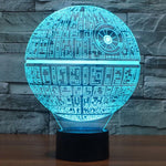 Lâmpada Estéreo Visual Criativa com Descoloração de 7 Cores, Lâmpada de Secretária, Luz Noturna, Estilo Estrela da Morte