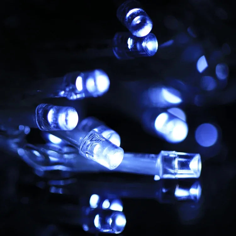 Cortina de Luz com 300 LEDs, Junta Final e Controlador Multifuncional com Memória, Impermeável, Ficha US, AC 110V, Luz Branca Ficha US, Luz Branca Quente Ficha US