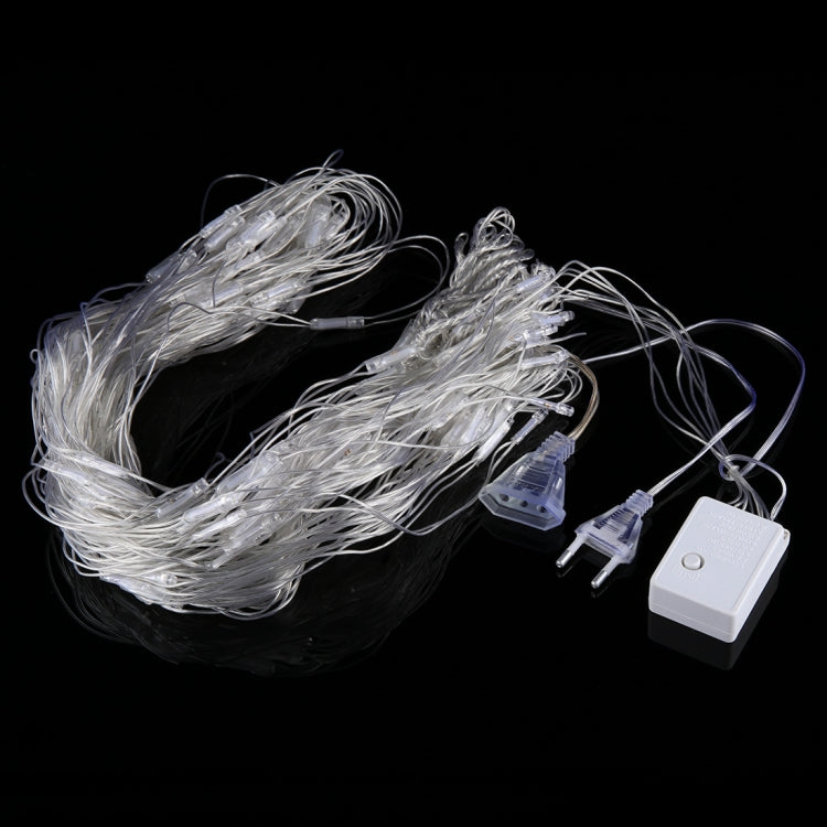 Luz de Cordão Reticular com 200 LEDs com Junta Final e Controlador Multifuncional, Branco Quente Ficha UE, Luz Azul Ficha UE, Luz Colorida Ficha UE, Luz Roxa Ficha UE, Luz Branca Ficha UE