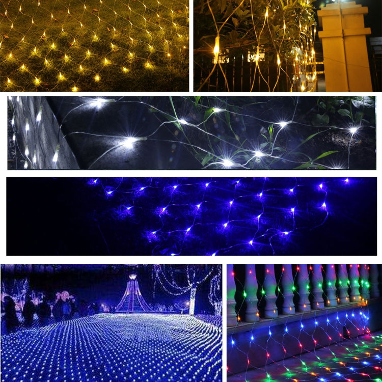 Luz de Cordão Reticular com 200 LEDs com Junta Final e Controlador Multifuncional, Branco Quente Ficha UE, Luz Azul Ficha UE, Luz Colorida Ficha UE, Luz Roxa Ficha UE, Luz Branca Ficha UE