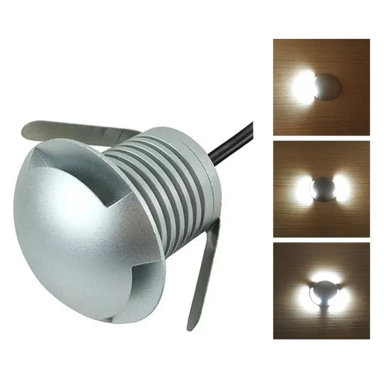 Lâmpada Enterrada Polarizada LED 3W IP67 Impermeável, Lâmpada de Casca de Tartaruga para Jardim e Relva Exterior, Luz Quente 3000K Q3 Luz Tridirecional, Luz Quente 3000K Q3