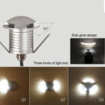 Lâmpada Enterrada Polarizada LED 3W IP67 Impermeável, Lâmpada de Casca de Tartaruga para Jardim e Relva Exterior, Luz Quente 3000K Q3 Luz Tridirecional, Luz Quente 3000K Q3