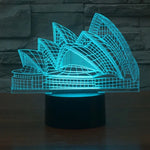 Lâmpada de Secretária Estéreo Visual Criativa com Descoloração de 7 Cores, Luz Noturna, Estilo Ópera de Sydney