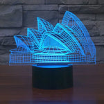Lâmpada de Secretária Estéreo Visual Criativa com Descoloração de 7 Cores, Luz Noturna, Estilo Ópera de Sydney