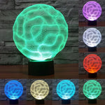 Lâmpada de Secretária Estéreo Visual Criativa com Descoloração de 7 Cores, Luz Noturna, Estilo Cérebro
