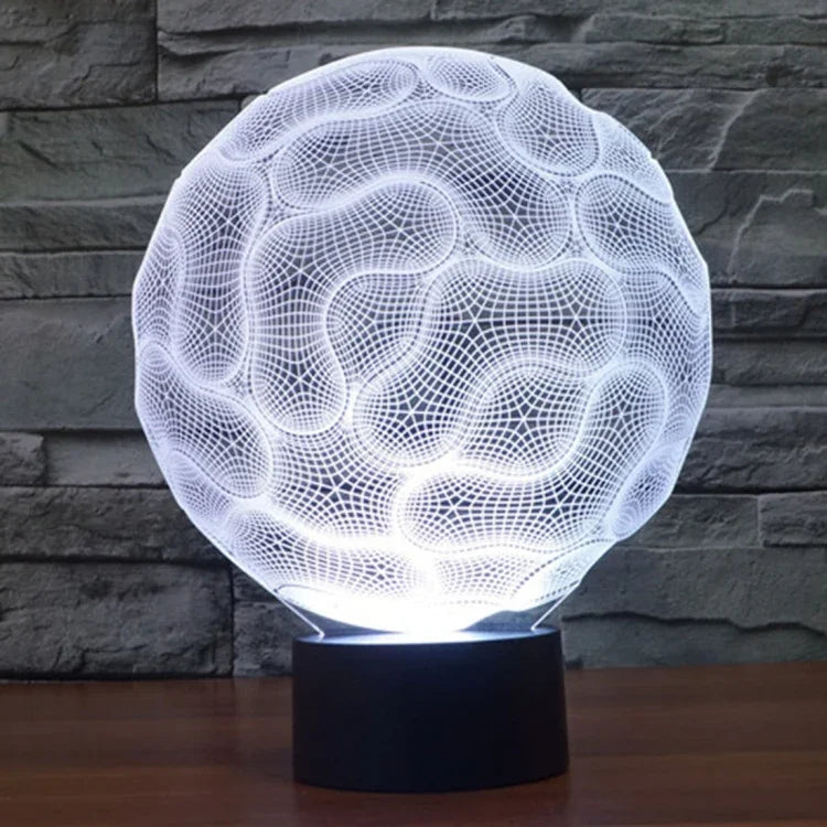 Lâmpada de Secretária Estéreo Visual Criativa com Descoloração de 7 Cores, Luz Noturna, Estilo Cérebro