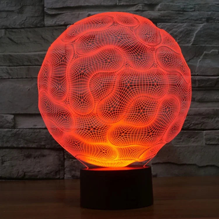 Lâmpada de Secretária Estéreo Visual Criativa com Descoloração de 7 Cores, Luz Noturna, Estilo Cérebro