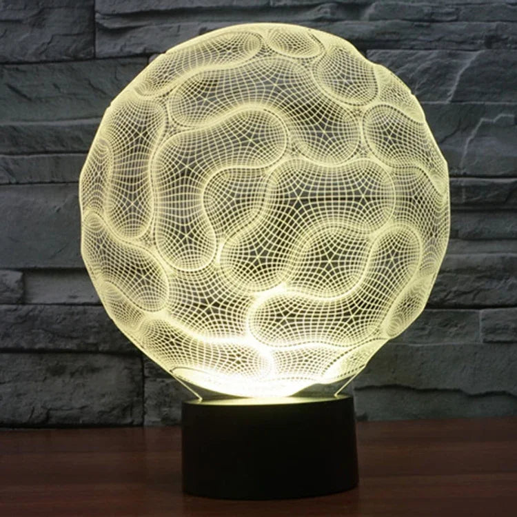Lâmpada de Secretária Estéreo Visual Criativa com Descoloração de 7 Cores, Luz Noturna, Estilo Cérebro