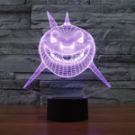 Lâmpada de Secretária Estéreo Visual Criativa com Descoloração de 7 Cores, Luz Noturna, Estilo Tubarão de Frente
