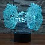 Lâmpada de Secretária Estéreo Visual Criativa com Descoloração de 7 Cores, Luz Noturna, Estilo TIE Fighter