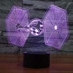 Lâmpada de Secretária Estéreo Visual Criativa com Descoloração de 7 Cores, Luz Noturna, Estilo TIE Fighter