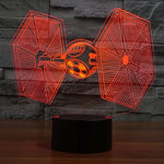 Lâmpada de Secretária Estéreo Visual Criativa com Descoloração de 7 Cores, Luz Noturna, Estilo TIE Fighter