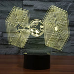 Lâmpada de Secretária Estéreo Visual Criativa com Descoloração de 7 Cores, Luz Noturna, Estilo TIE Fighter