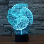 Lâmpada de Secretária Criativa Visual Estéreo com Descoloração de 7 Cores, Luz Noturna, Estilo Grande Catavento
