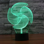 Lâmpada de Secretária Criativa Visual Estéreo com Descoloração de 7 Cores, Luz Noturna, Estilo Grande Catavento