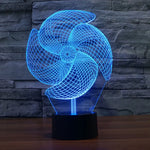 Lâmpada de Secretária Criativa Visual Estéreo com Descoloração de 7 Cores, Luz Noturna, Estilo Grande Catavento