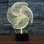 Lâmpada de Secretária Criativa Visual Estéreo com Descoloração de 7 Cores, Luz Noturna, Estilo Grande Catavento