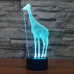 Lâmpada de Secretária Criativa Visual Estéreo com Descoloração de 7 Cores, Luz Noturna, Estilo Girafa