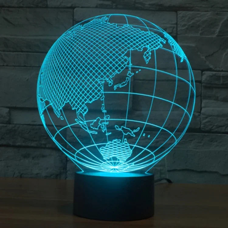 Lâmpada de Secretária Criativa Visual Estéreo com Descoloração de 7 Cores, Luz Noturna, Estilo Ásia