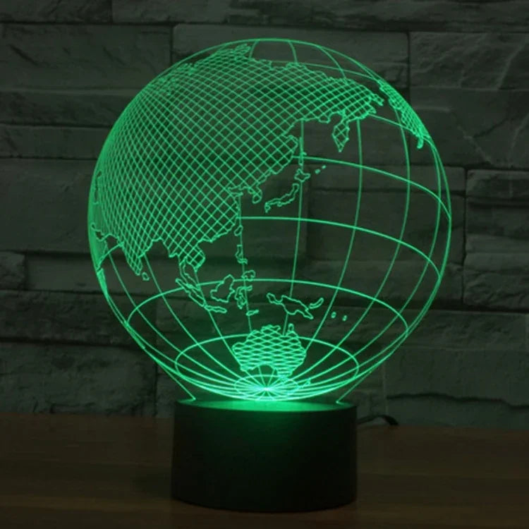 Lâmpada de Secretária Criativa Visual Estéreo com Descoloração de 7 Cores, Luz Noturna, Estilo Ásia