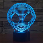 Lâmpada de Secretária Criativa Visual Estéreo com Descoloração de 7 Cores, Luz Noturna, Estilo Alienígena