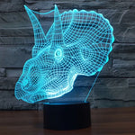 Lâmpada de Secretária Estéreo Visual Criativa com Descoloração de 7 Cores, Luz Noturna, Estilo Dinossauro