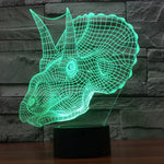 Lâmpada de Secretária Estéreo Visual Criativa com Descoloração de 7 Cores, Luz Noturna, Estilo Dinossauro